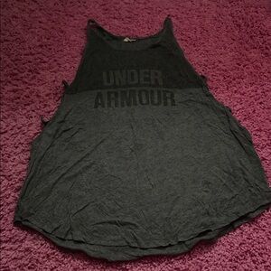 Under Armour Women's Dark Gray Muscle Tank with Logo